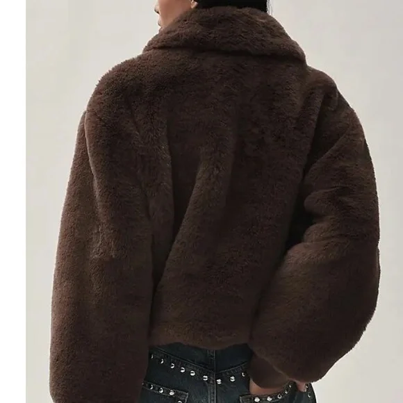 MAEVE
Crop Faux-Fur Jacket - Brown, XL - Picture 5 of 9